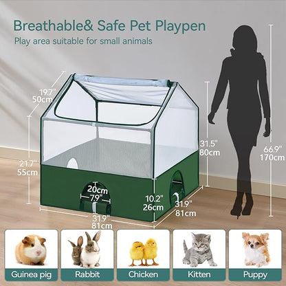 Dinmo Small Animal Playpen, Guinea Pig Cages, Rabbit Playpen, Puppy Play Pen - Image 5