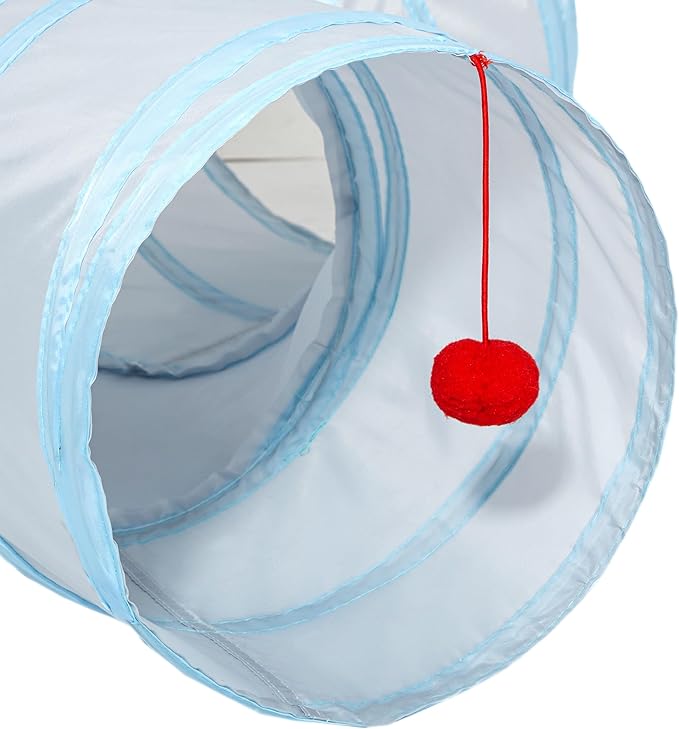 Tempcore Pet Cat Tunnel Collapsible Toy, 3-Way Kitty Tunnel - Image 6