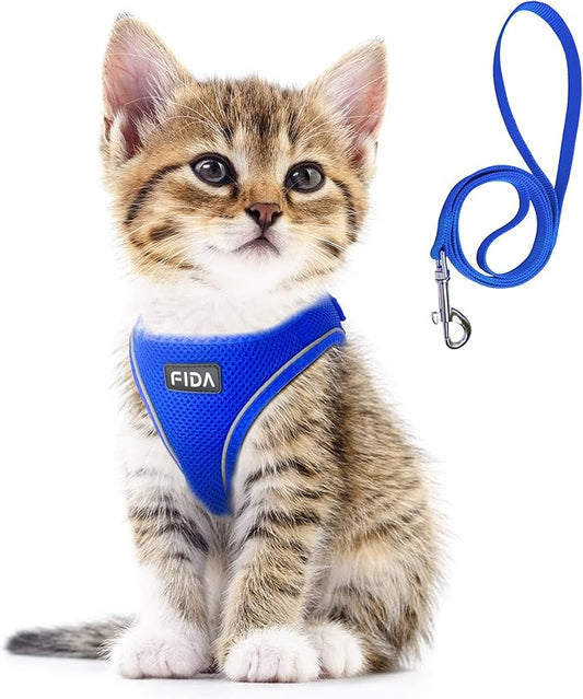 Fida Comfy Dog Harness with Leash, Cat Vest Harness Escape Proof, Breathable by Fida