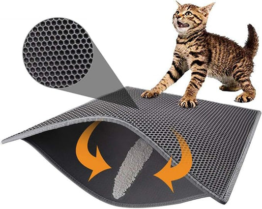 Pieviev Cat Litter Mat Double Layer Waterproof Urine Proof Trapping Mat 1 Pack) by Pieviev