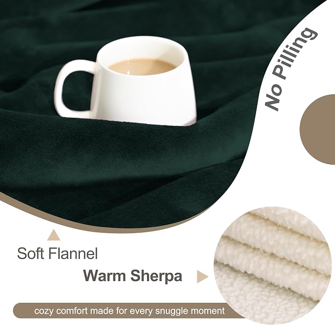 gogobunny Waterproof Bed Blanket, Reversible Sherpa Fleece Throw Blanket - Image 4