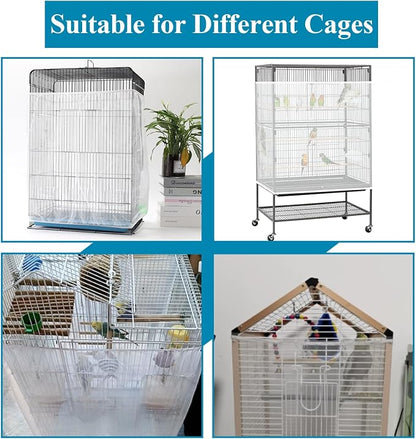 ASOCEA Large Bird Cage Seed Cather, Bird Cage Cover Adjustable Soft Airy Skirt - Image 5