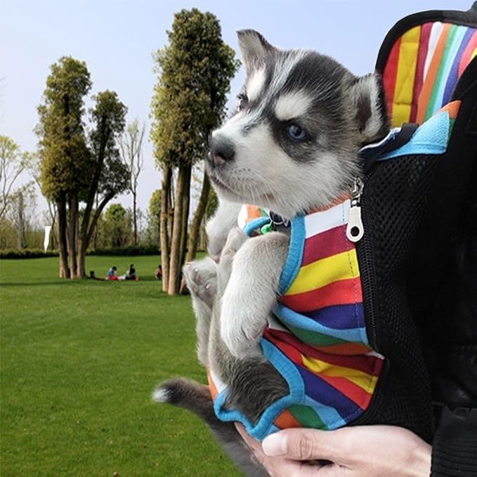 Dog Carrier Legs Out Front Pet Carrier Backpack Adjustable Puppy Cat Small Bag - Image 2