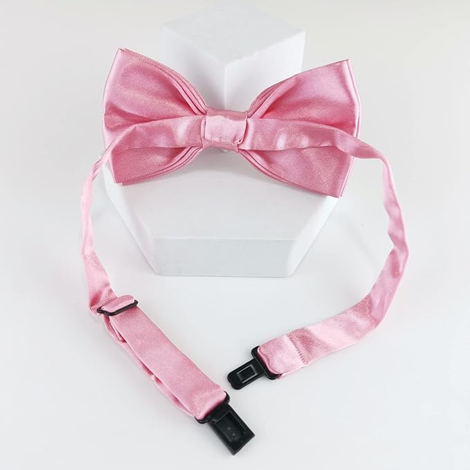 KOOLMOX Dog Bow Ties Pink, Adjustable Dog Collar Bow Tie - Image 4