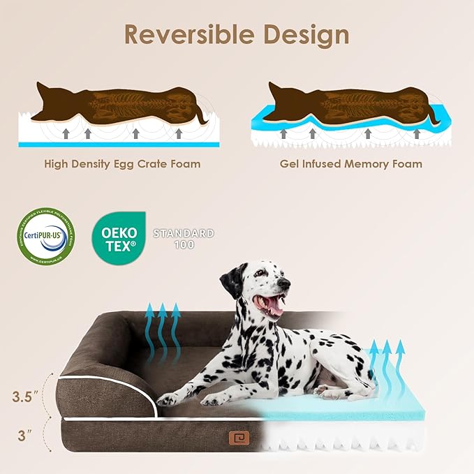 EHEYCIGA Orthopedic Dog Bed for Medium Dogs, Waterproof Memory Foam Medium Dog - Image 2