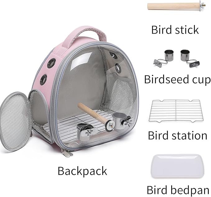 Portable Travel pet Backpack Carrier Hamster Bag Guinea Pig Bird Small Dog cat - Image 4