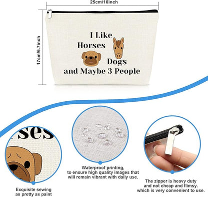 Dog Horse Lover Gifts Makeup Bag Dog and Horse Gifts - Image 2