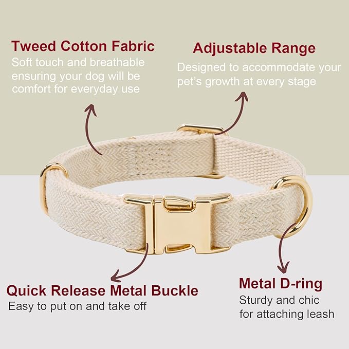 Soft Cotton Hemp Dog Collar - Image 2