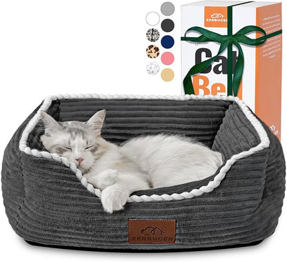 Cat Dog Bed for Pets, Rectangle Pet Bed Gift for Puppy and Kitten, Machine by Zerbuger