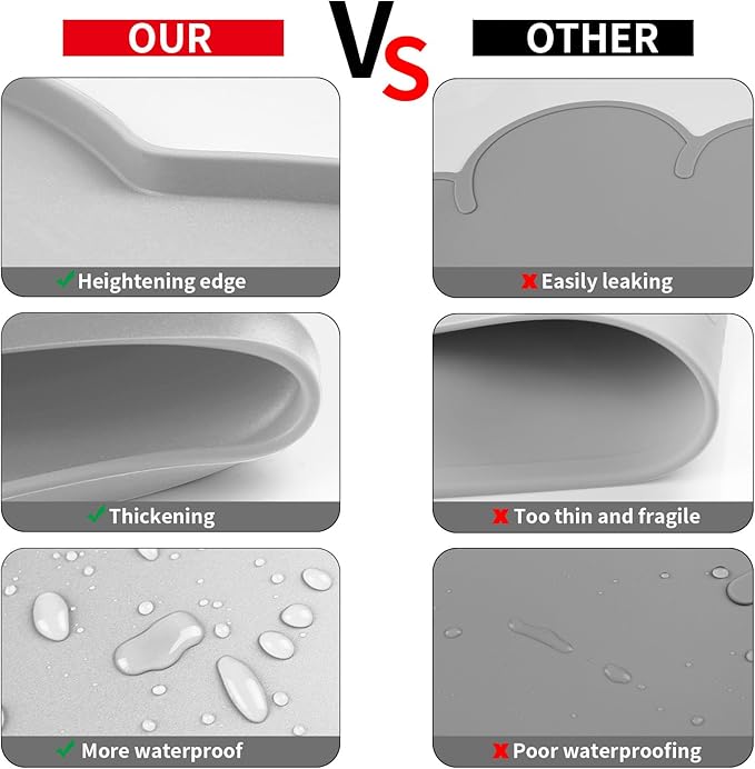Ptlom Dog Food Mat Anti-Slip Dog Bowl Mats - Image 4