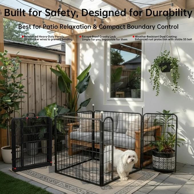 Portable Dog Crates & Playpen, Indoor/Outdoor, Easy-Carry Straps, One Door - Image 3