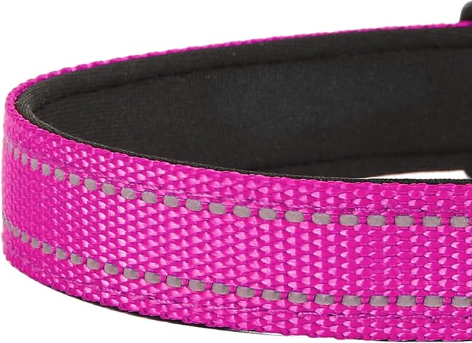 Reflective Dog Collar, Adjustable Soft Neoprene Padded Nylon Pet Collars - Image 5