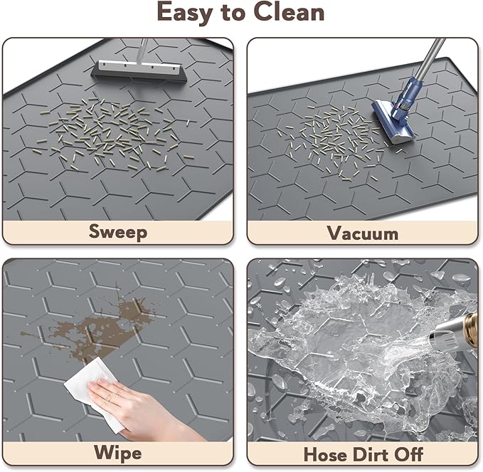 Cat Litter Box Mat, Large 34" X 22" Cat Litter Mat, Waterproof Silicone Pad - Image 4