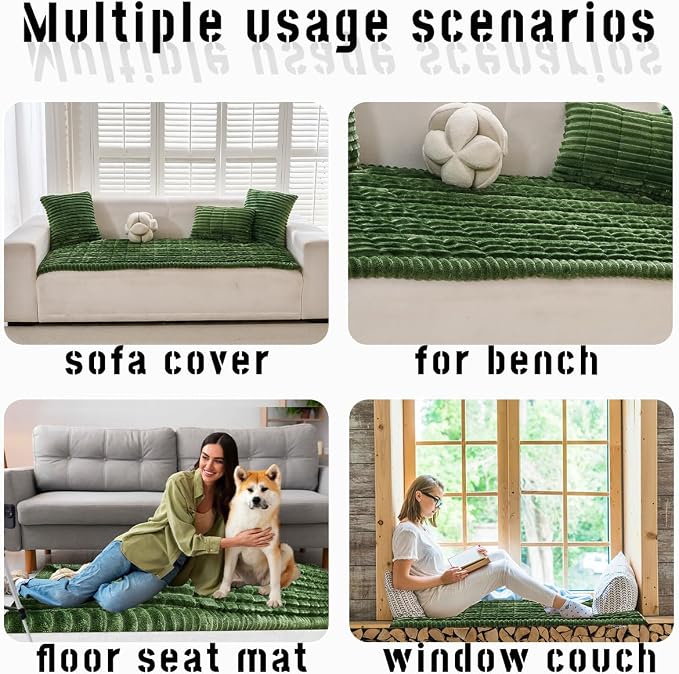 Sofa Cover Fuzzy Couch Cover for Pet, Couch Covers for Dogs Washable Non-Slip - Image 6