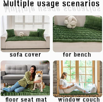 Sofa Cover Fuzzy Couch Cover for Pet, Couch Covers for Dogs Washable Non-Slip - Image 6