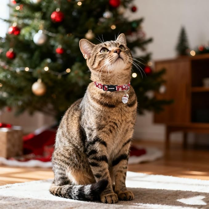 2 Pack Christmas Cat Collars Breakaway - Image 5