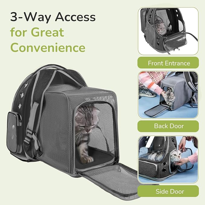 Cat Backpack Carrier for Large Cats, Expandable Cat Bubble Backpack, Dog - Image 5