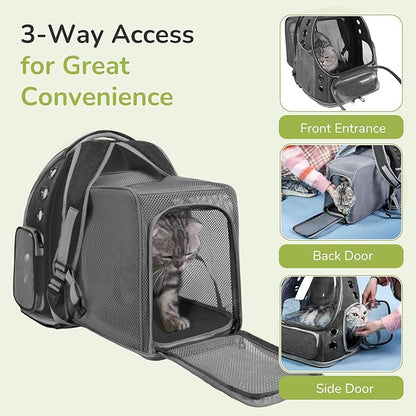 Cat Backpack Carrier for Large Cats, Expandable Cat Bubble Backpack, Dog - Image 5