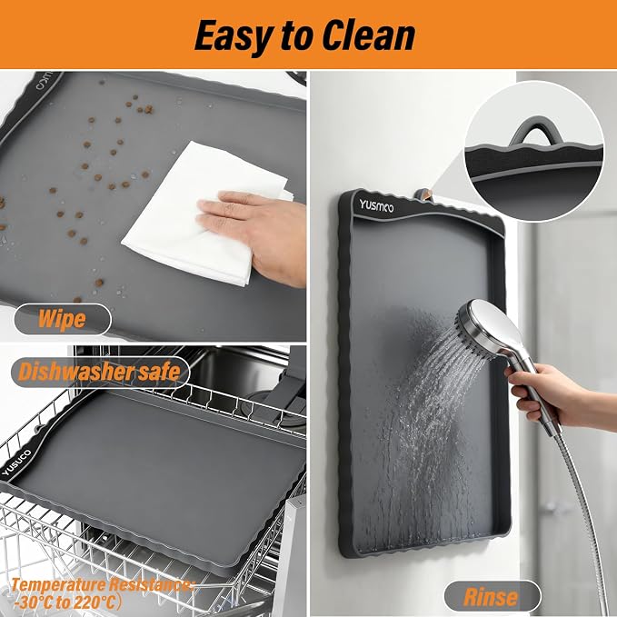 Dog Food Mat 20" x 15", Waterproof Silicone Pet Feeding Mat - Image 7