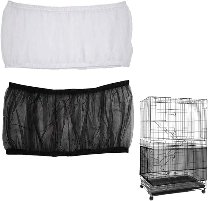 ISMARTEN Bird Cage Seed Catcher, Airy Gauze Bird Cage Cover Seeds Guard by ISMARTEN