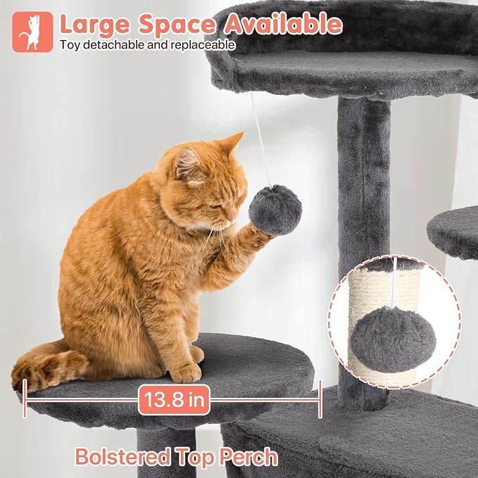 54in Cat Tree Cat Climbing Tower - Image 3