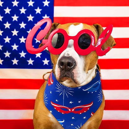 Aliceset 180 Pcs 4th of July Dog Bandanas Bulk Patriotic Dog Bandanas - Image 5