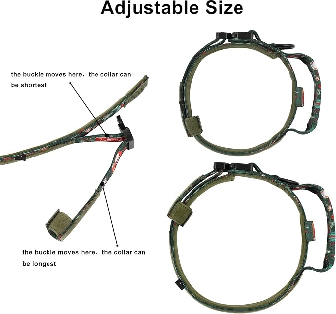 DAGANXI Christmas Tactical Dog Collar, Adjustable Military Training Nylon Dog - Image 3