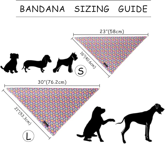 ARING PET Easter Dog Bandanas, Cute Purple Colorful Eggs Pet Bandana Scarf - Image 7