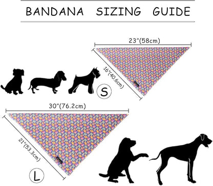 ARING PET Easter Dog Bandanas, Cute Purple Colorful Eggs Pet Bandana Scarf - Image 7