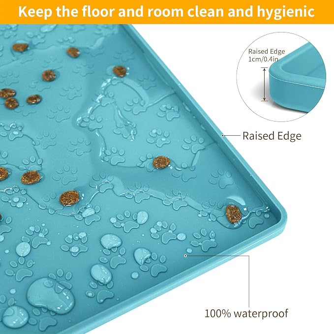 Ptlom Dog Food Mat Anti-Slip Bowl Mats - Image 5
