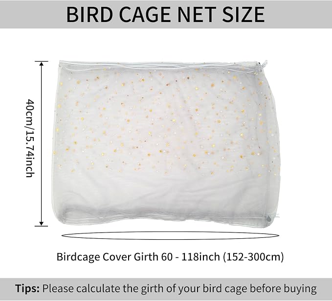 Bird Cage Seed Catcher, 60-118'' Large Bird Cages Cover, 31.5'' H Adjustable - Image 2