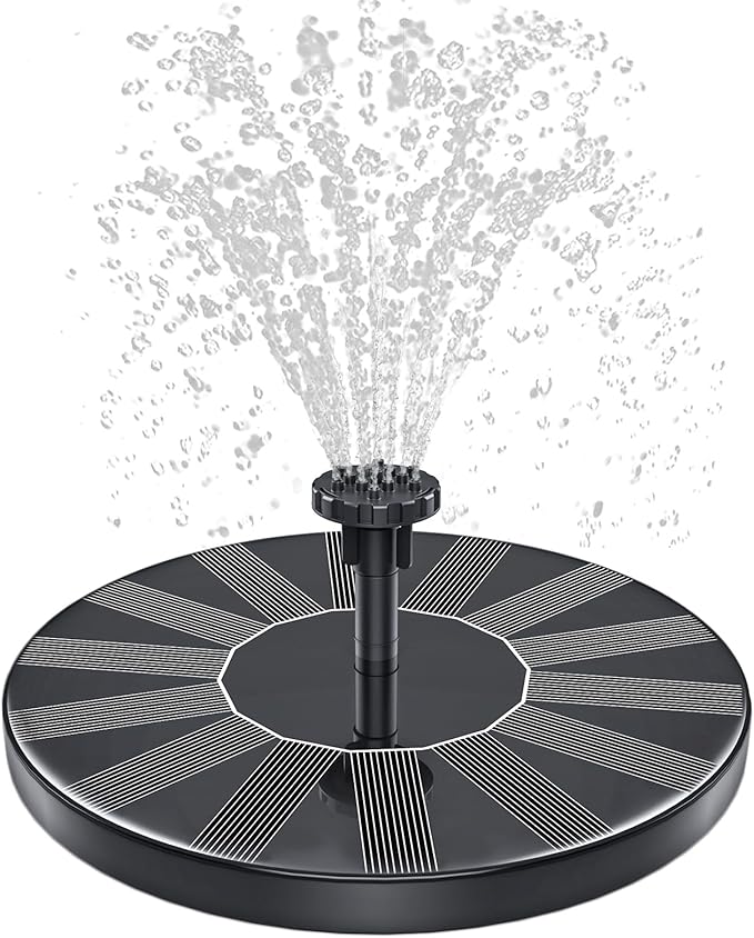 Solar Fountain, 1.5W Solar Bird Bath Fountains Pump Floating Solar Powered by Unknown