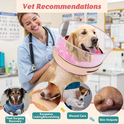 Inflatable Dog Cone with Anti-Licking Clear Shield, Protective Dog Donut Collar - Image 6