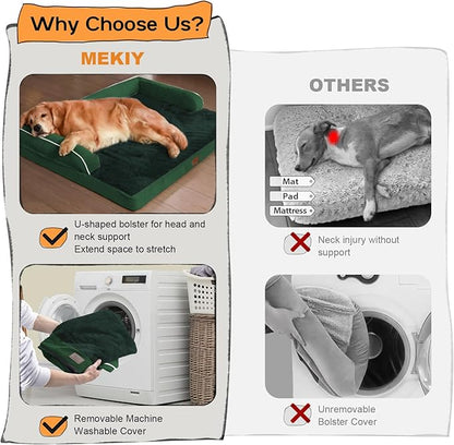 Orthopedic Large Dog Bed Washable, Orthopedic Emerald Dog Beds - Image 4