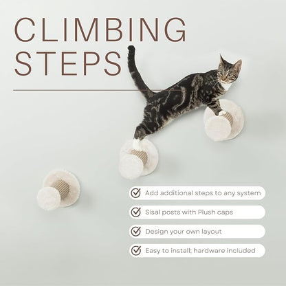 TRIXIE Wall Mount Cat Tree Steps Set | Brown | 3 Steps | Cat Furniture 49915 - Image 3