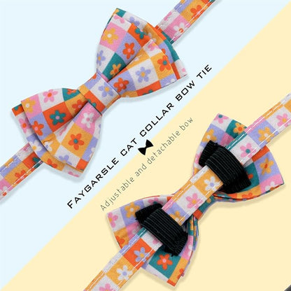 Faygarsle 2 Pack Floral Pattern Cat Collar Set - Image 5