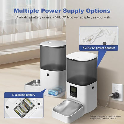 Automatic Cat Feeder, 6L Cat Food Dispenser - Image 6