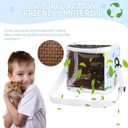Guinea Pig Carrier Bag with Water Bottle，Travel Portable Small Animal Carrier - Image 7