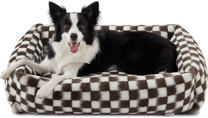 JOEJOY Dog Bed Medium Size Dog, Rectangle Washable Orthopedic Corduroy Fleece by JOEJOY
