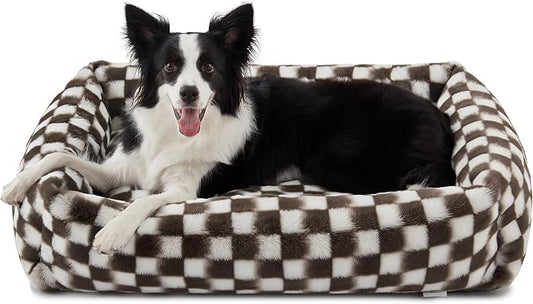 JOEJOY Dog Bed Medium Size Dog, Rectangle Washable Orthopedic Corduroy Fleece by JOEJOY