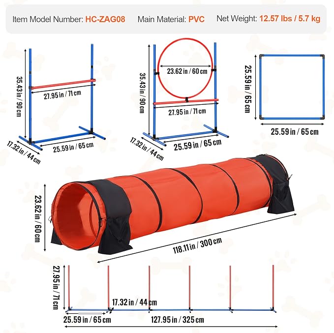VEVOR Dog Agility Training Equipment, Dog Obstacle Course Backyard Set - Image 7