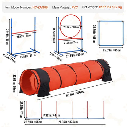 VEVOR Dog Agility Training Equipment, Dog Obstacle Course Backyard Set - Image 7