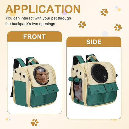 Pet Backpack Carrier, Portable and Ventilated, Oxford Cloth, Dogs Cats and - Image 5