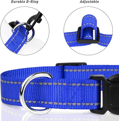 TagME Reflective Nylon Dog Collars, Adjustable Classic Dog Collar - Image 3