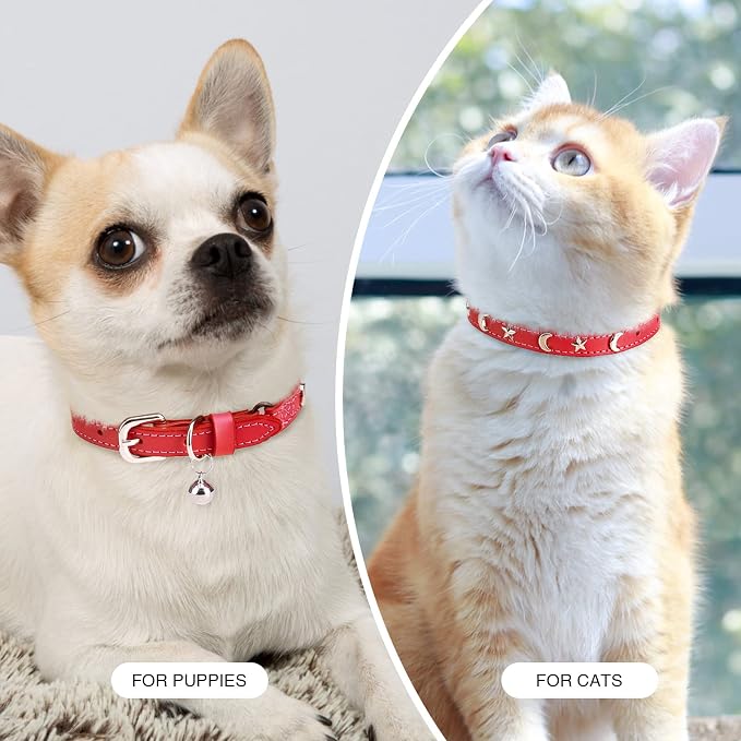 Leather Cat Collars for Boy Girl Cats - Image 6