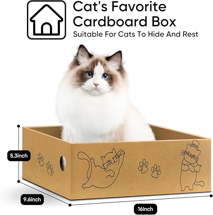AGYM Cat Scratcher, 5 Packs in 1 Cardboard Box Cat Scratching Pad - Image 3