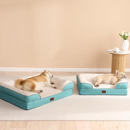 EHEYCIGA Orthopedic Dog Bed, Waterproof Memory Foam, Turquoise Blue - Image 9