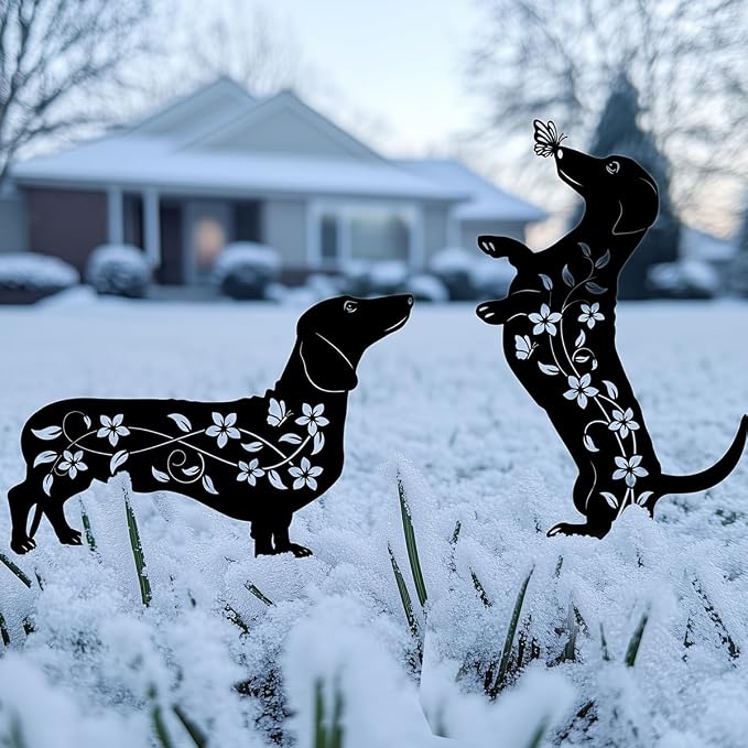 Dog Garden Decor for Outside, Dachshund Gifts for Dog Lovers, Rust Proof Metal - Image 7
