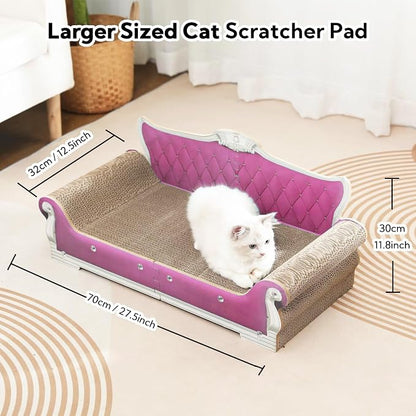 Cat Sofa Shape Scratch Pad for Large Medium Small Indoor Cats, Larger-Sized - Image 2