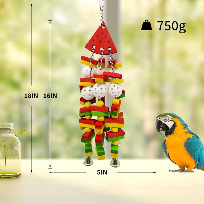 Bird Toys for Parrots Medium Large Bird Parrot Toy for Cockatoos, Cockatiels - Image 3